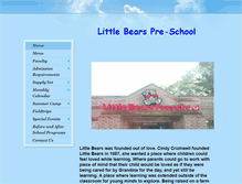 Tablet Screenshot of littlebearspreschool.com